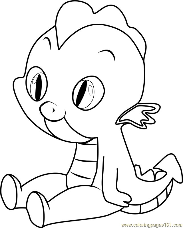 Baby spike coloring page for kids