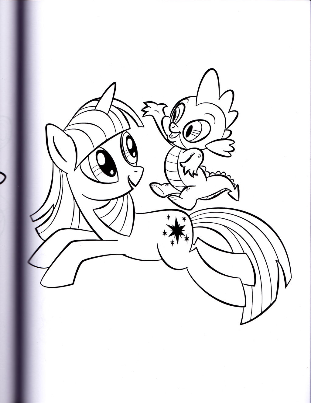 Twilight and spike mlp coloring book by kwark on