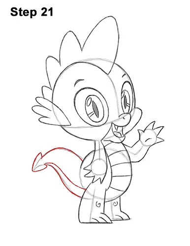 How to draw spike from my little pony