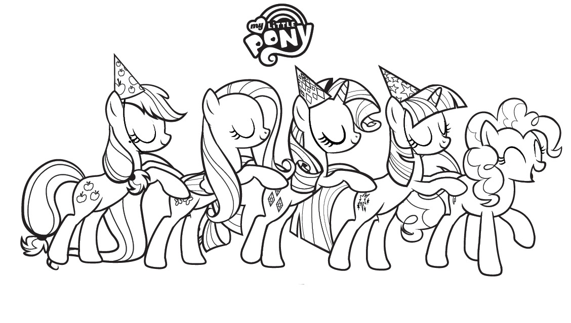 Kids under my little pony coloring pages