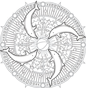 Dolphin spin mandala