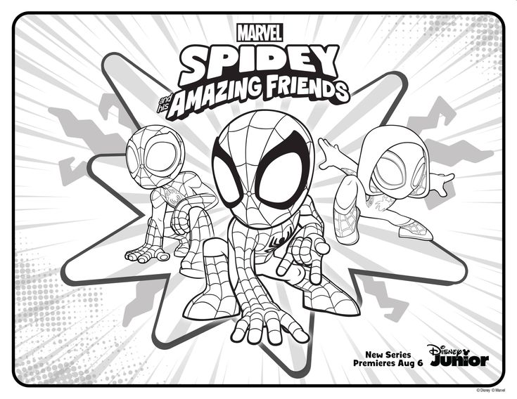 Jump into disney juniors summer of fun with premiere of marvels spidey and his amazing friends disney coloring pages coloring pages coloring books