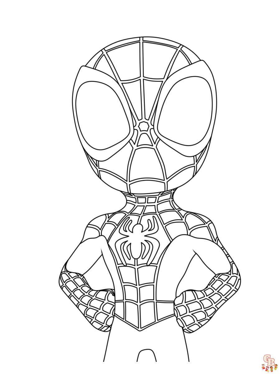 Spidey and his amazing friends coloring pages for kids