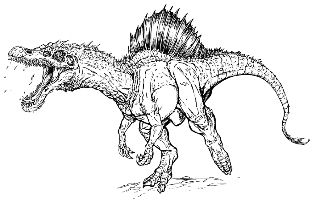 Printable coloring pages dinosaur coloring pages spinosaurus dinosaur coloring