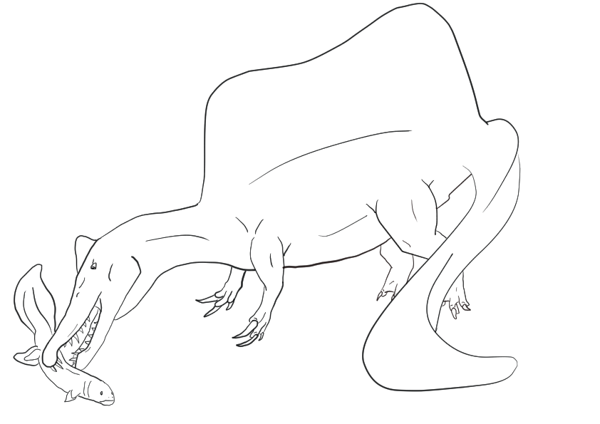 Colouring page spinosaurus aegyptiacus by xionahri on