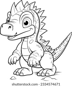 Spinosaurus colouring book kids vector illustration stock vector royalty free