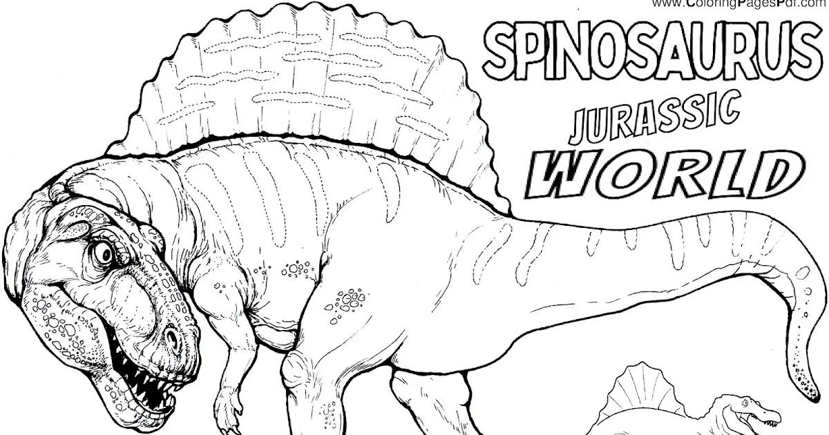 Jurassic world coloring pages spinosaurus spinosaurus jurassic world coloring pages