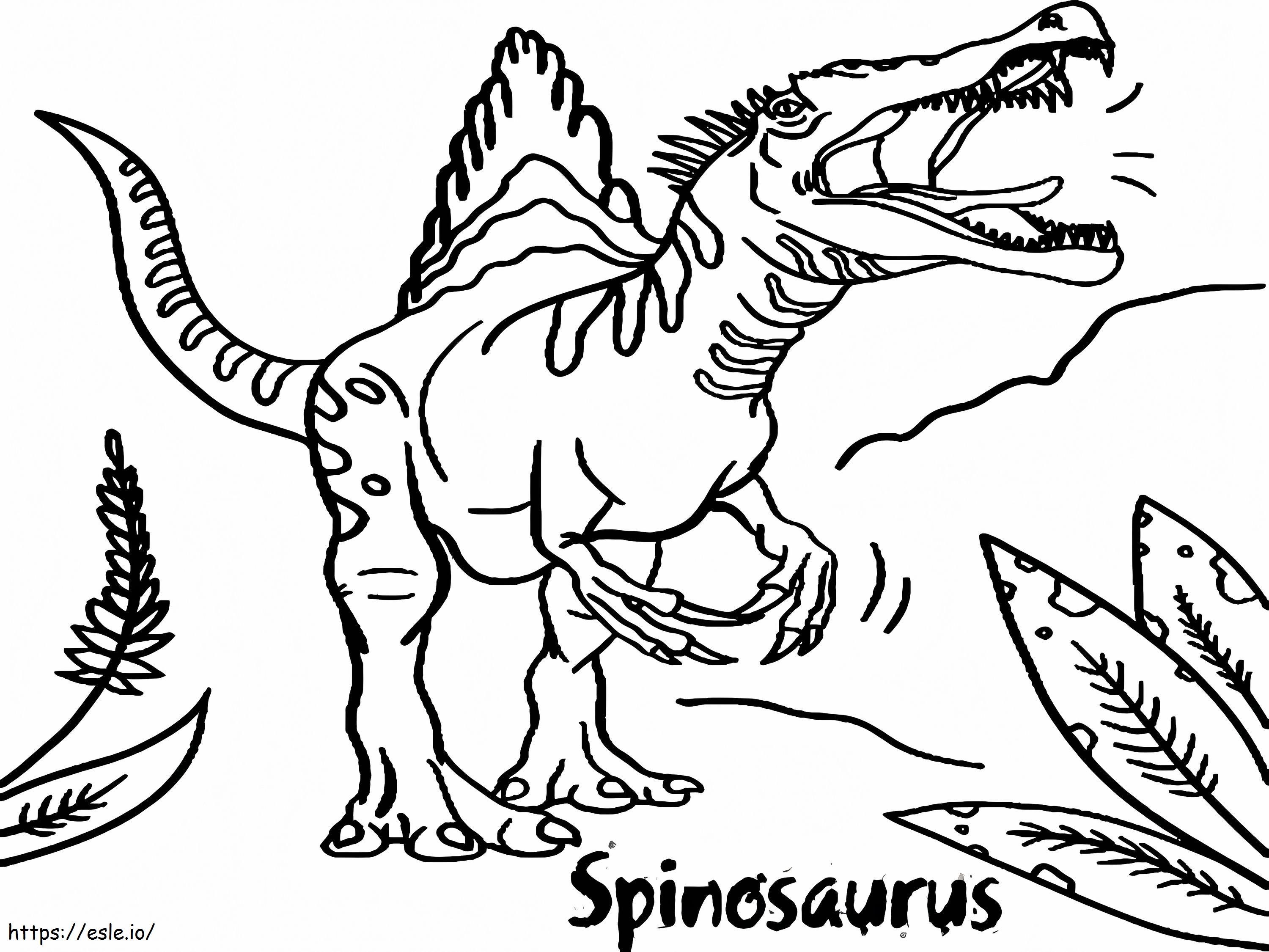 Spinosaurus coloring page