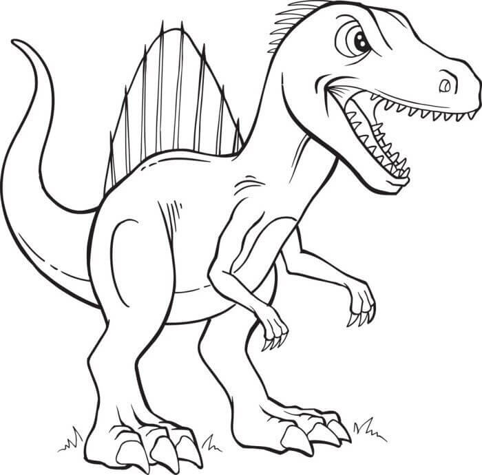 Spinosaurus dinosaur coloring page