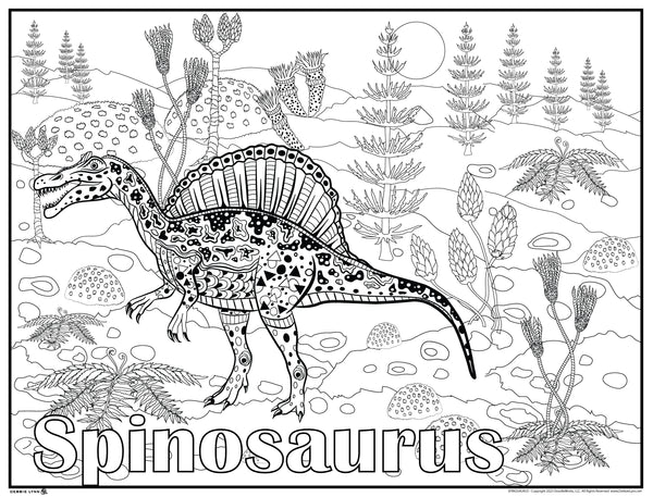 Spinosaurus dinosaur personalized giant coloring poster x â debbie lynn