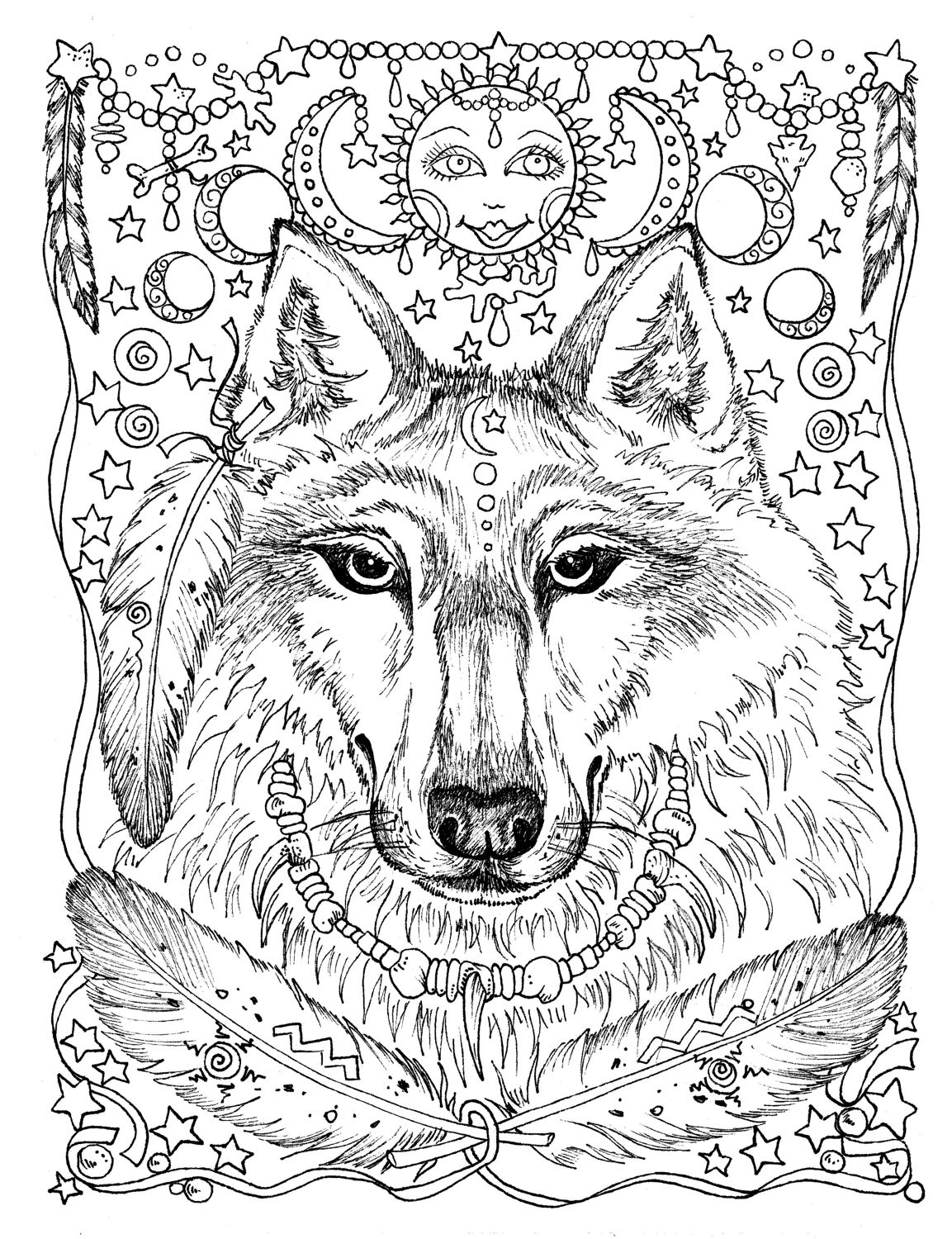 Spirit bear coloring page
