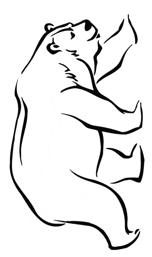 Kermode bear coloring page