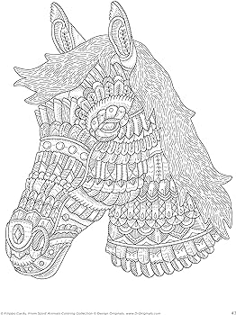 Spirit animals filippo cardu coloring collection design originals adult coloring book with intricate designs of a sloth butterfly cat bear fish horse owl eagle dolphin and more filippo cardu