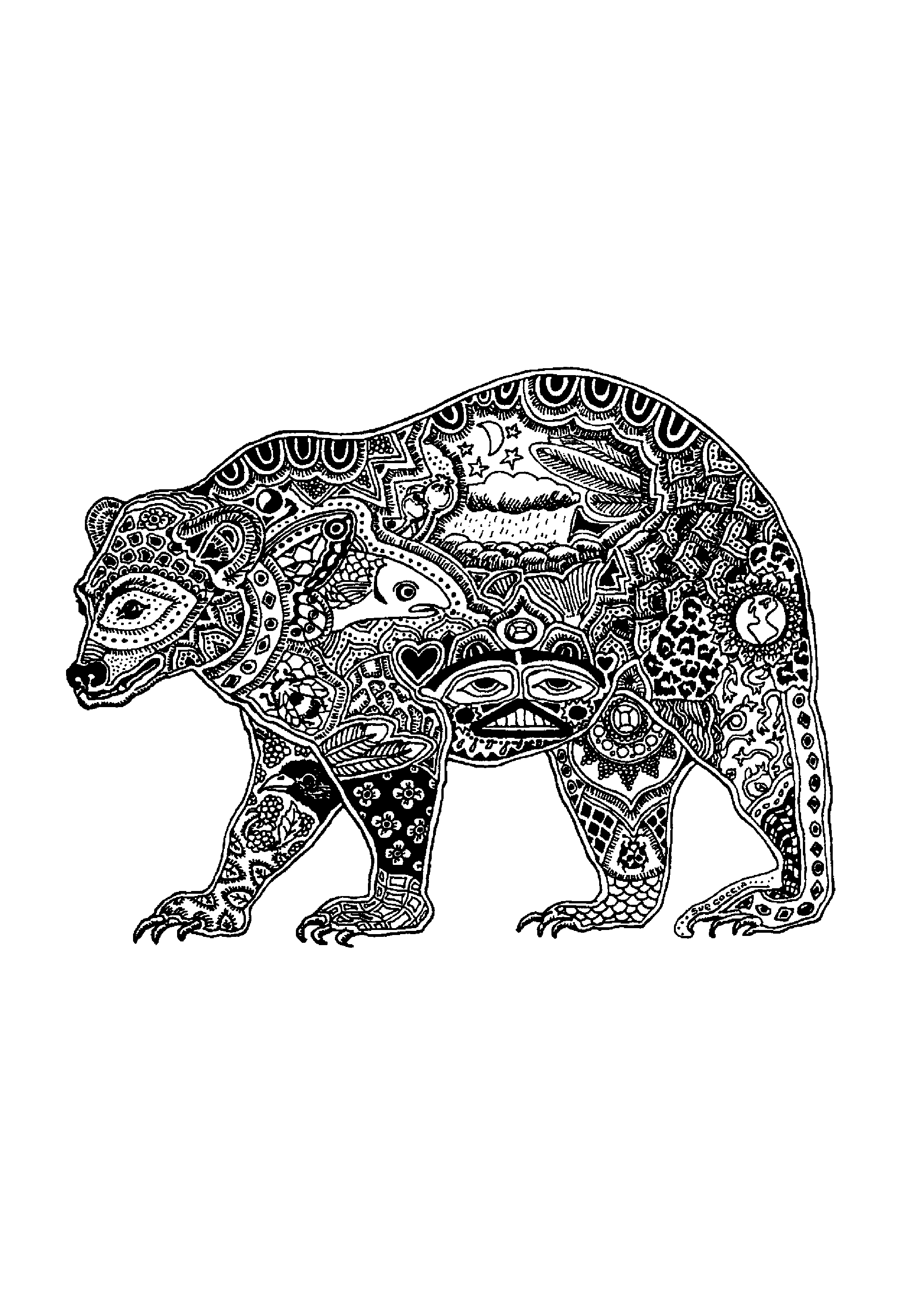 Colouring pages to calm the mind