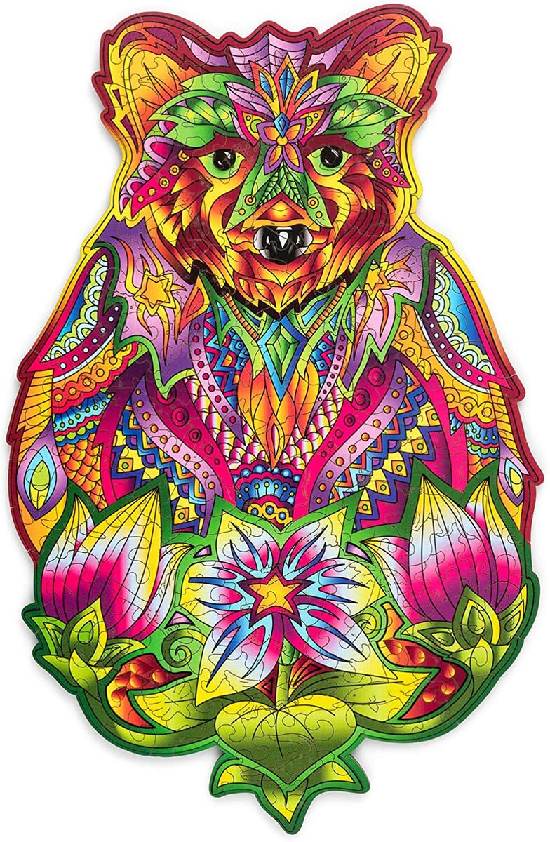 Wood trick puinen palapeli spirit bear palaa