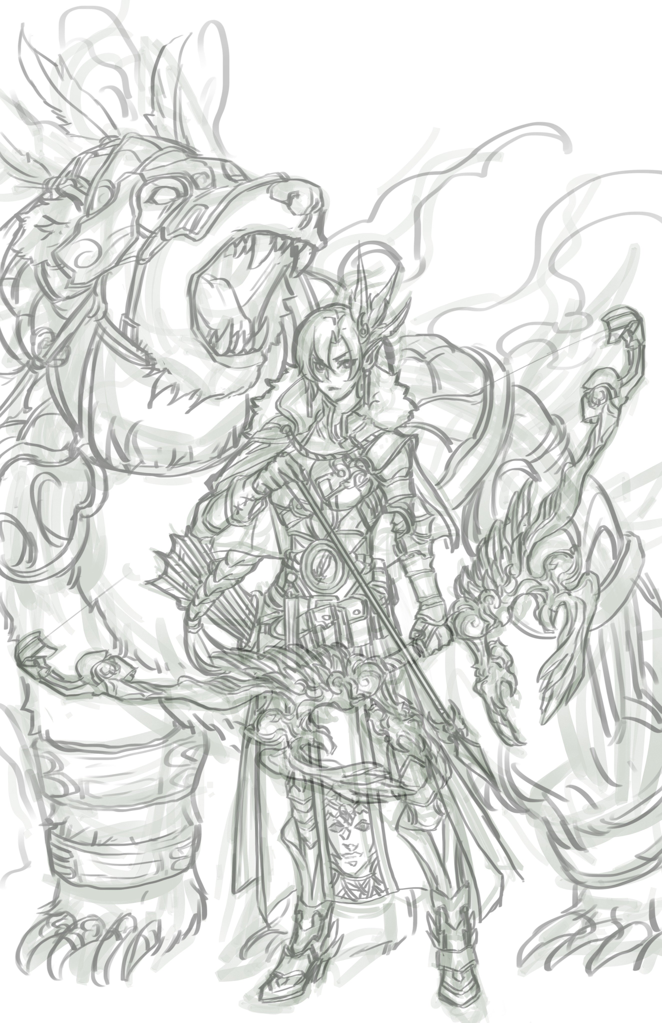Manga professor on x for the next criticalrole design i did vexahlia as basically a guardian of nature i couldnt think of anything crazy for both vex and trinket so i basically