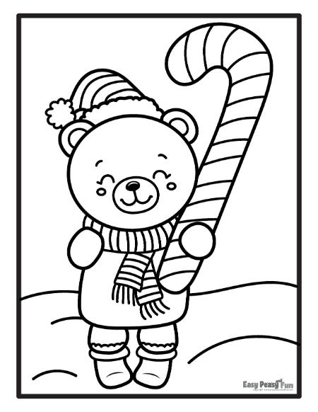 Candy cane coloring pages