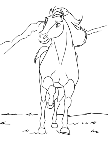 Spirit running coloring page free printable coloring pages