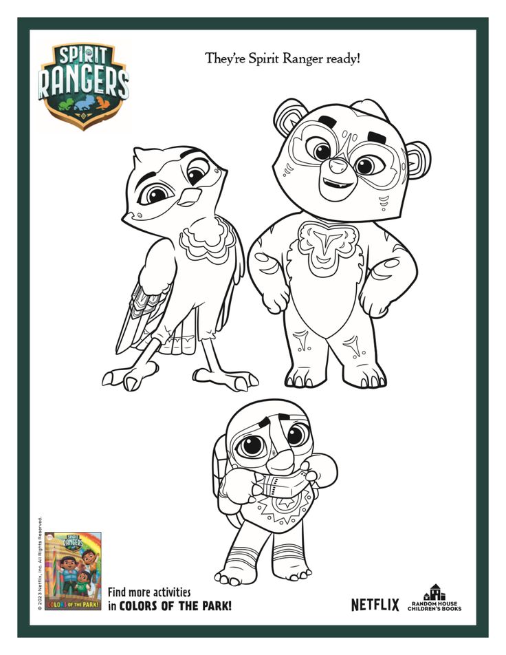 Free printable spirit rangers coloring page coloring pages coloring for kids ranger