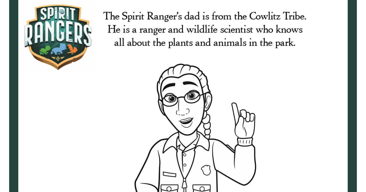 Spirit rangers dad coloring page