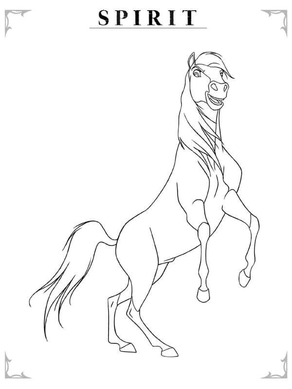 Printable spirit riding free coloring pages