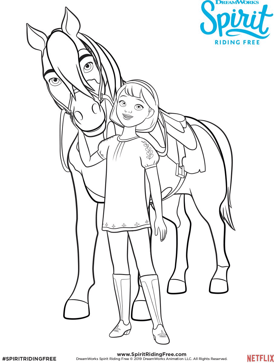 Print spirit riding free coloring page