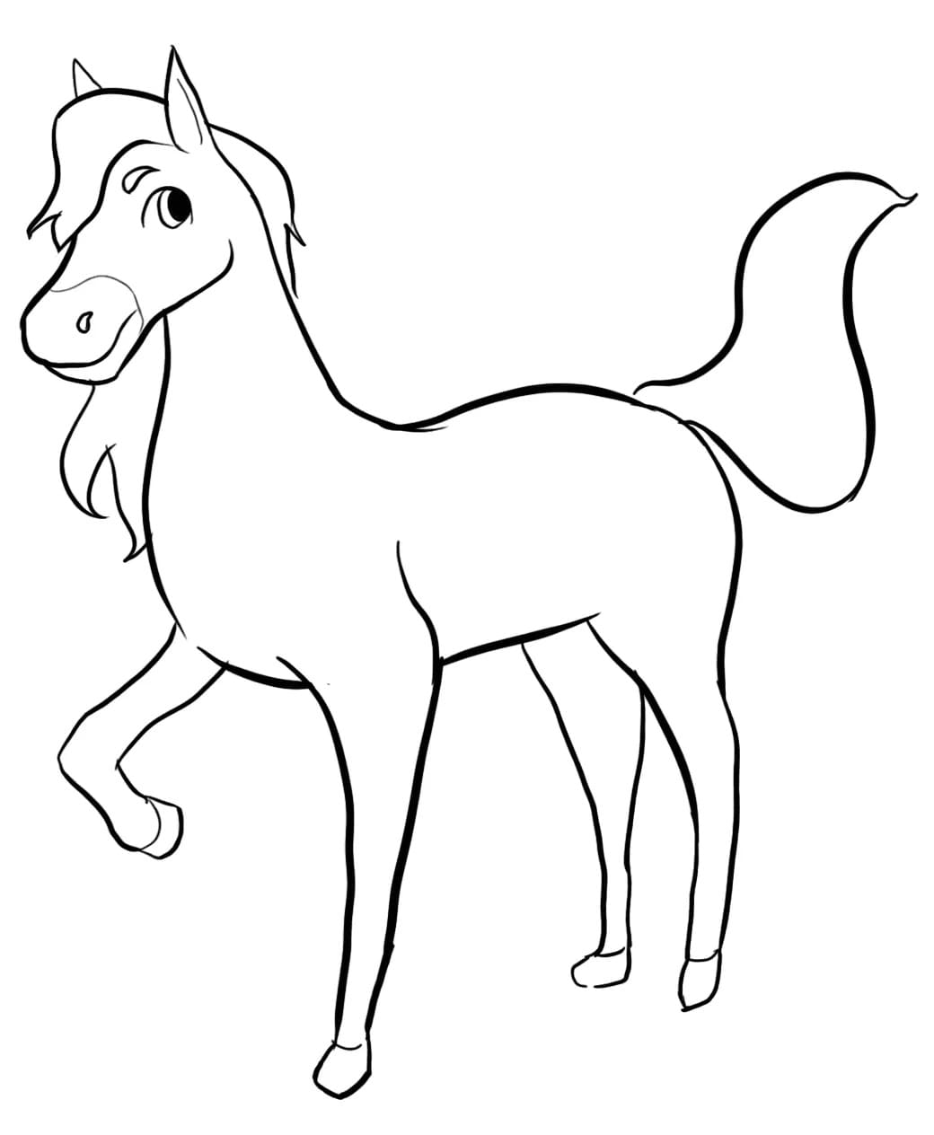 Nice horse coloring page