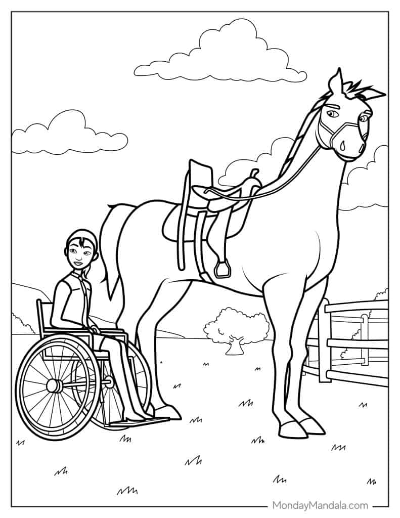 Spirit coloring pages free pdf printables