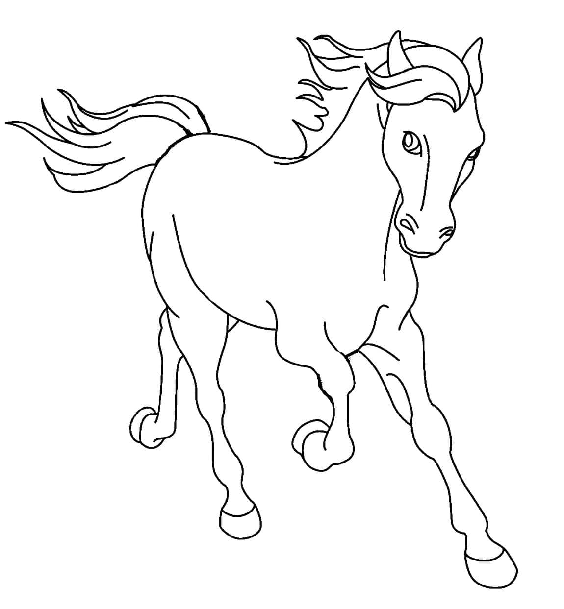 Nice horse printable coloring page