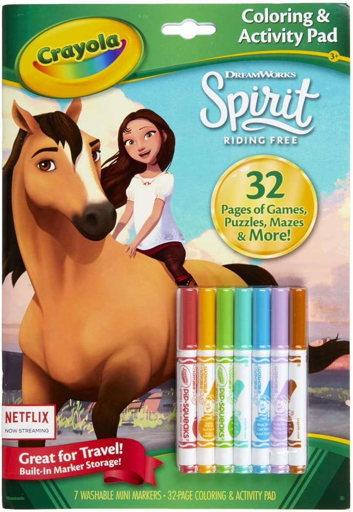 Crayola spirit untamed coloring book with activities coloring pages markers gift for kids styles may vary