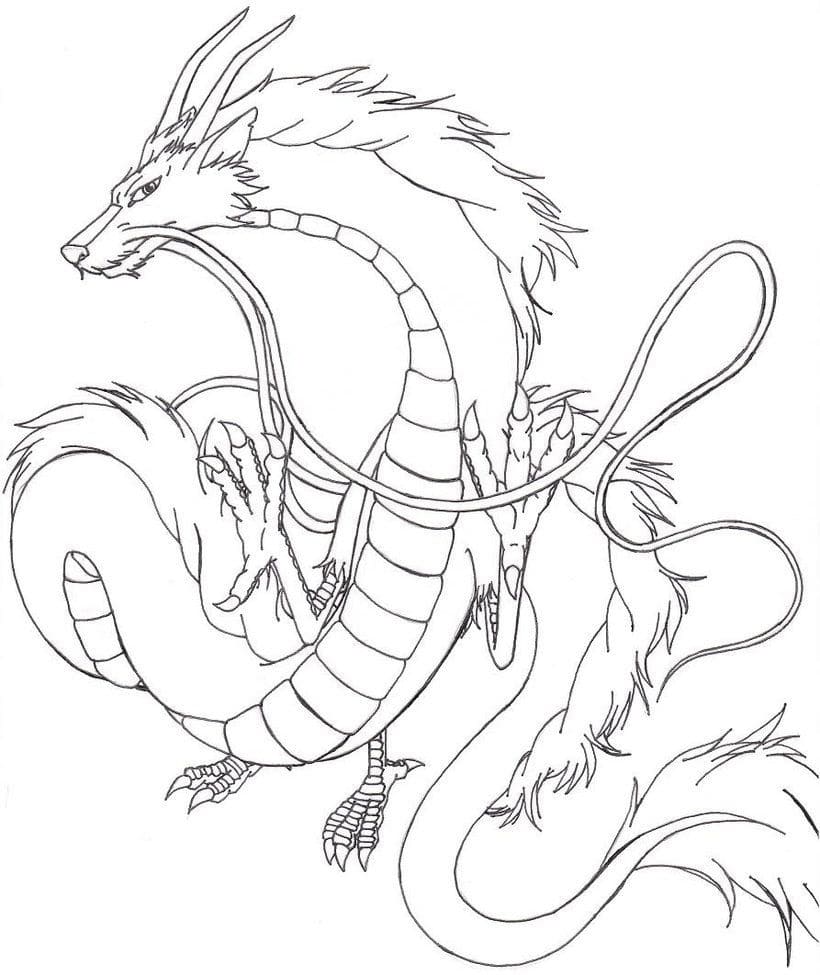 Spirited away coloring page