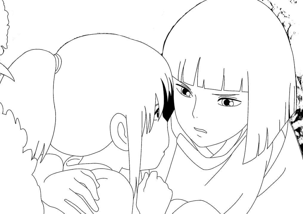 Spirited away coloring pages