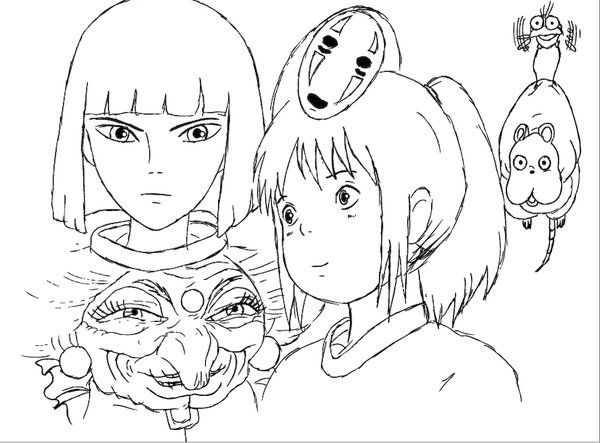 Spirited away ghibli art studio ghibli art coloring books