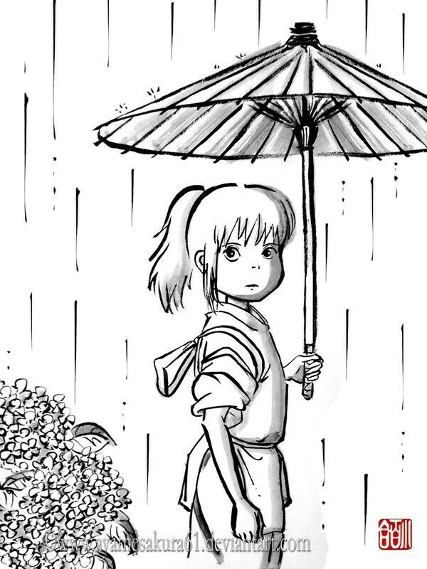 Spirited away ilustraciones studio ghibli el viaje de chihiro