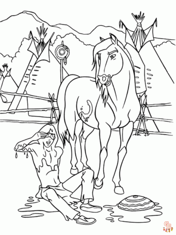 Printable spirit coloring pages free for kids and adults