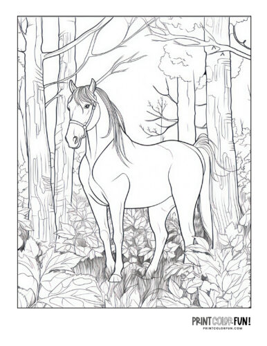 Beautiful horse coloring pages plus crafts educational games to saddle up for fun at