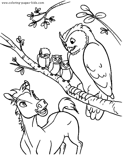 Horses free coloring sheet