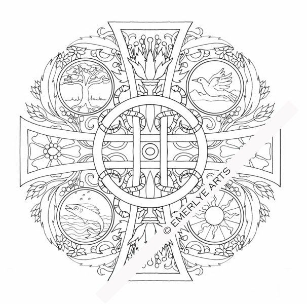 Image result for spiritual mandalas to color cross coloring page coloring pages mandala coloring books