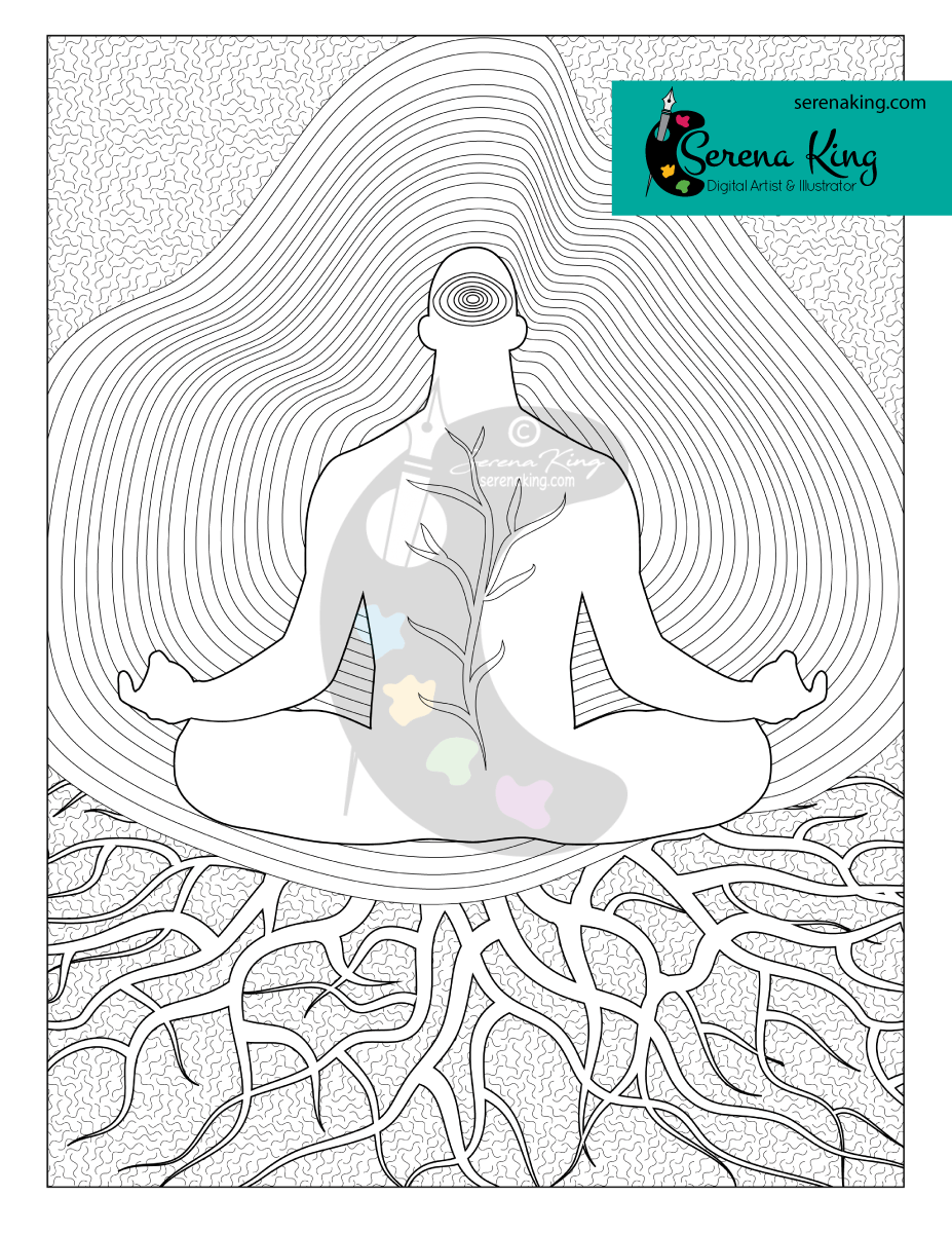 Spiritual grounding coloring page â serena king
