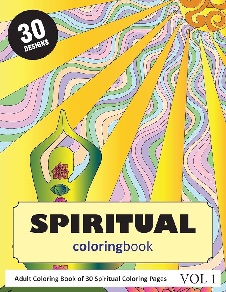 Spiritual coloring book coloring pages of spiritual designs in coloring book for adults vol rai sonia books