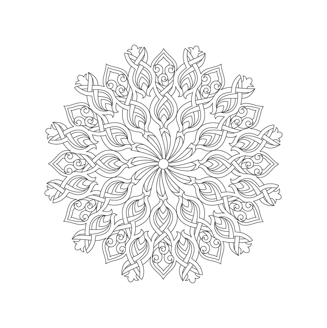 Bundle of spiritual style mandala coloring book pages