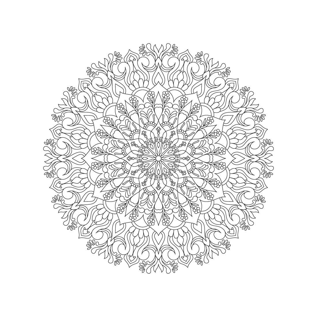 Bundle of spiritual style mandala coloring book pages