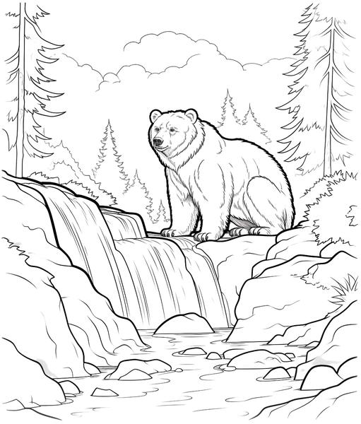 Free printable waterfall coloring pages list
