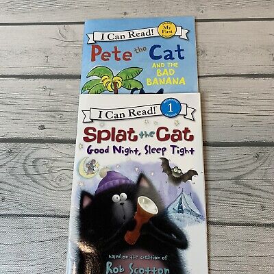 Lot of cat book bundle of pete the cat and the bad banana splat the cat ð