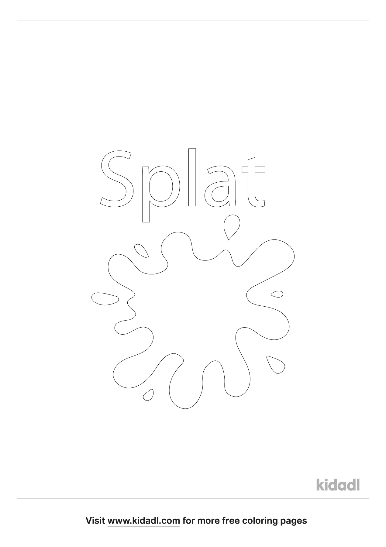 Free splat coloring page coloring page printables
