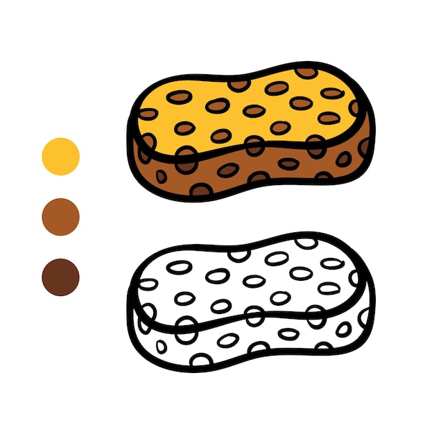 Premium vector coloring book for children sponge