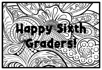 Happy sixth graders sprg activity sprg colorg pages worksheet by swati sharma