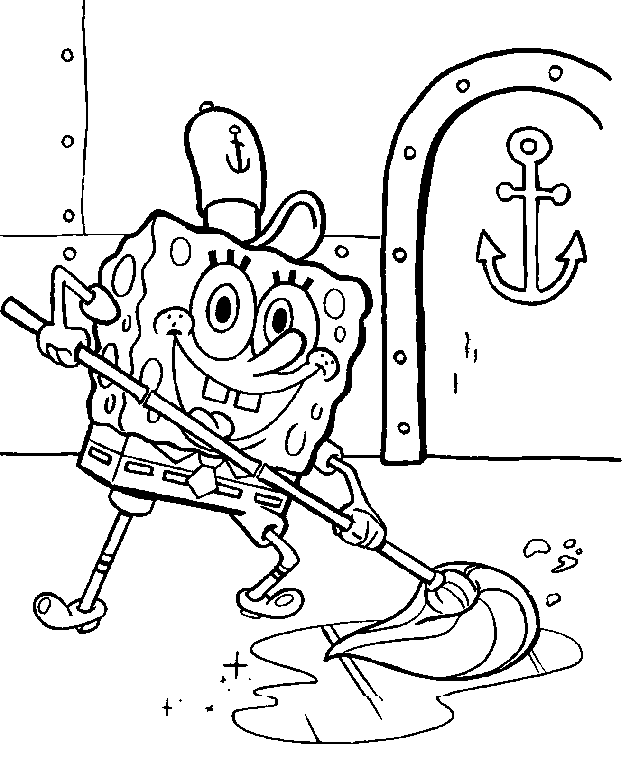 Cleaning and chores coloring pages