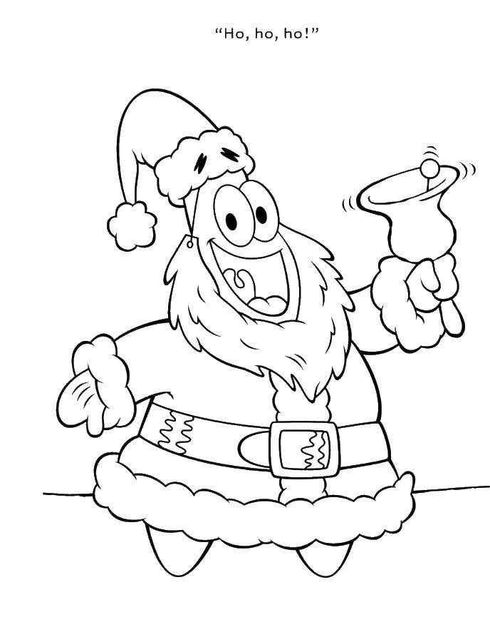 Online coloring pages coloring new year patrick coloring
