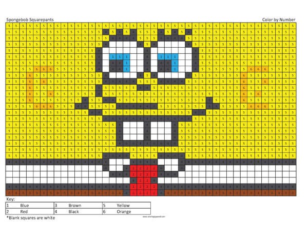 Spongebob squarepants coloring page
